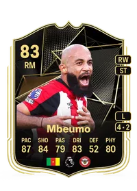 Bryan Mbeumo Team of the Week 83 Overall Rating