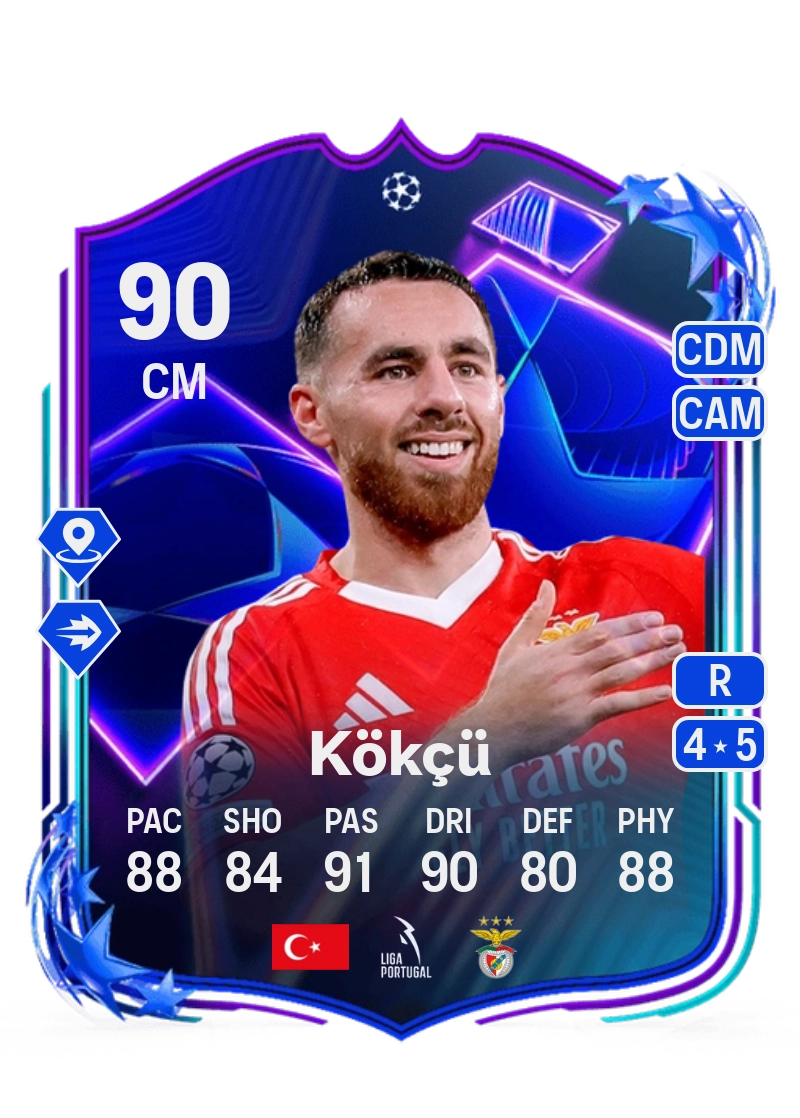 Orkun Kökçü UCL Dreamchasers 90 Overall Rating