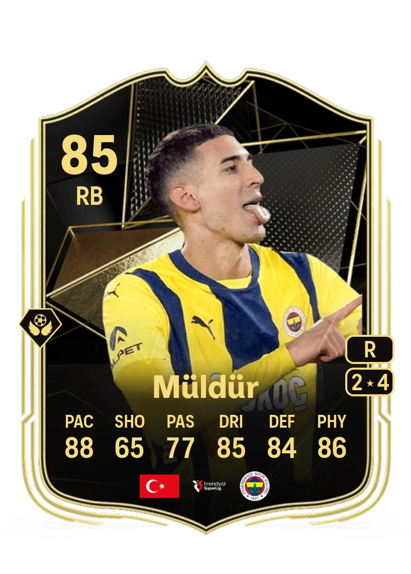 Mert Müldür Team of the Week 85 Overall Rating