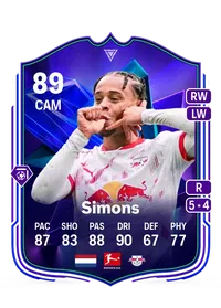 Xavi Simons FC Pro Live 89 Overall Rating