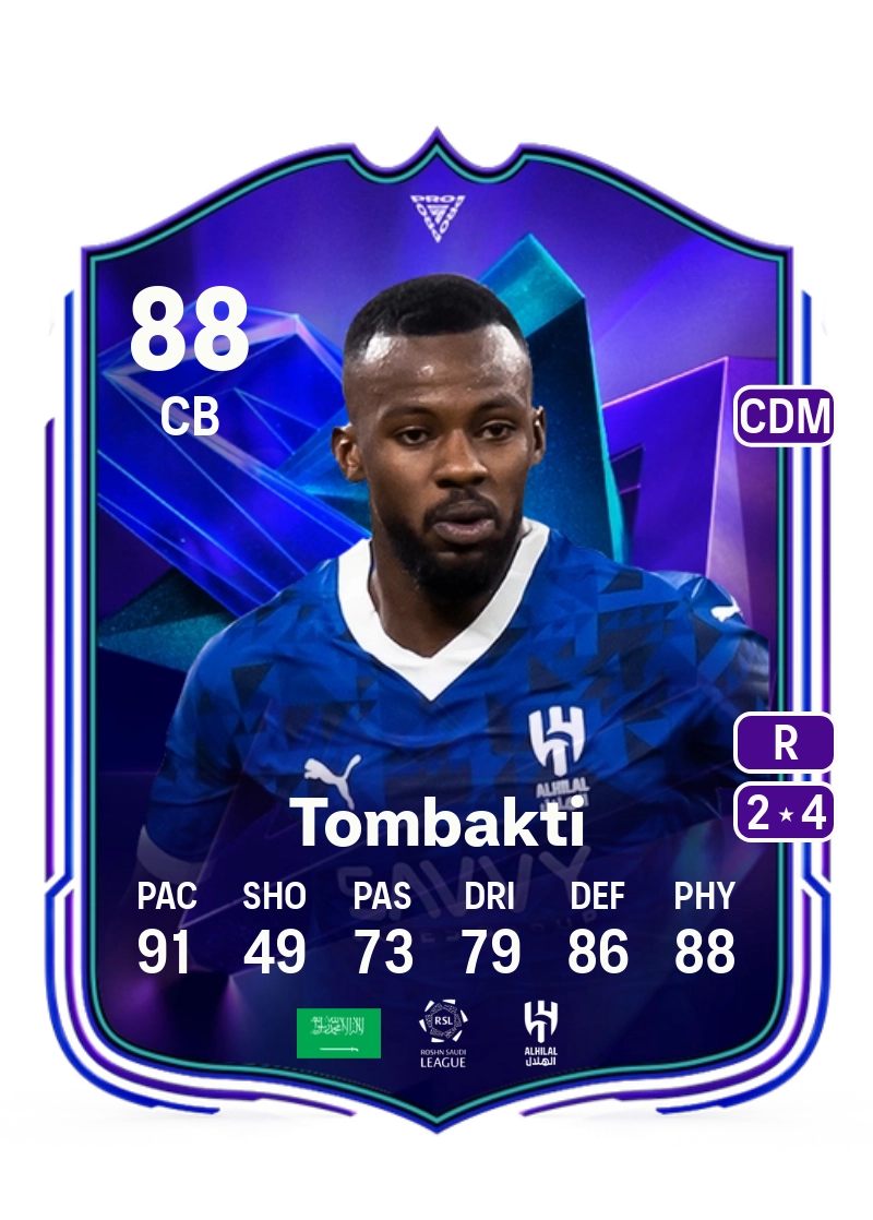 Hassan Tombakti FC Pro Live 88 Overall Rating
