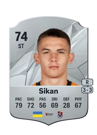 Danylo Sikan Rare 74 Overall Rating