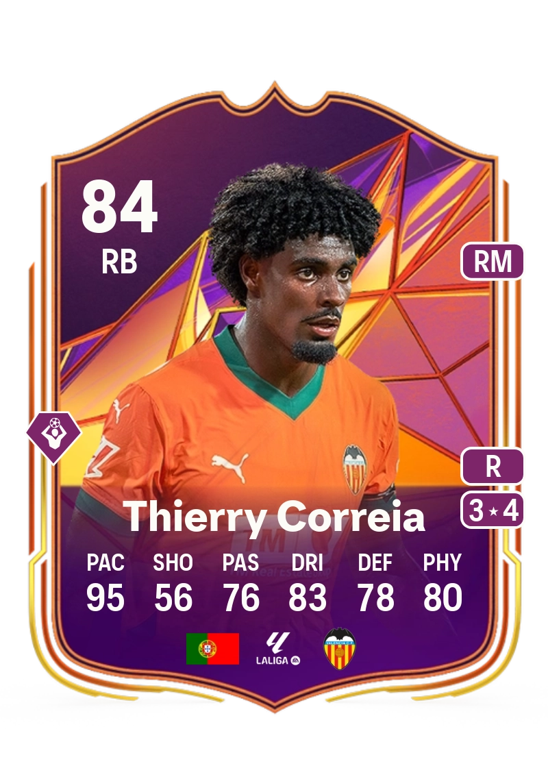 Thierry Correia Track Stars 84 Overall Rating