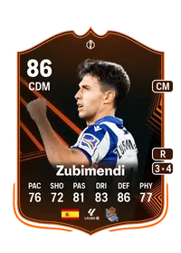 Zubimendi UEL Road to the Knockouts 86 Overall Rating