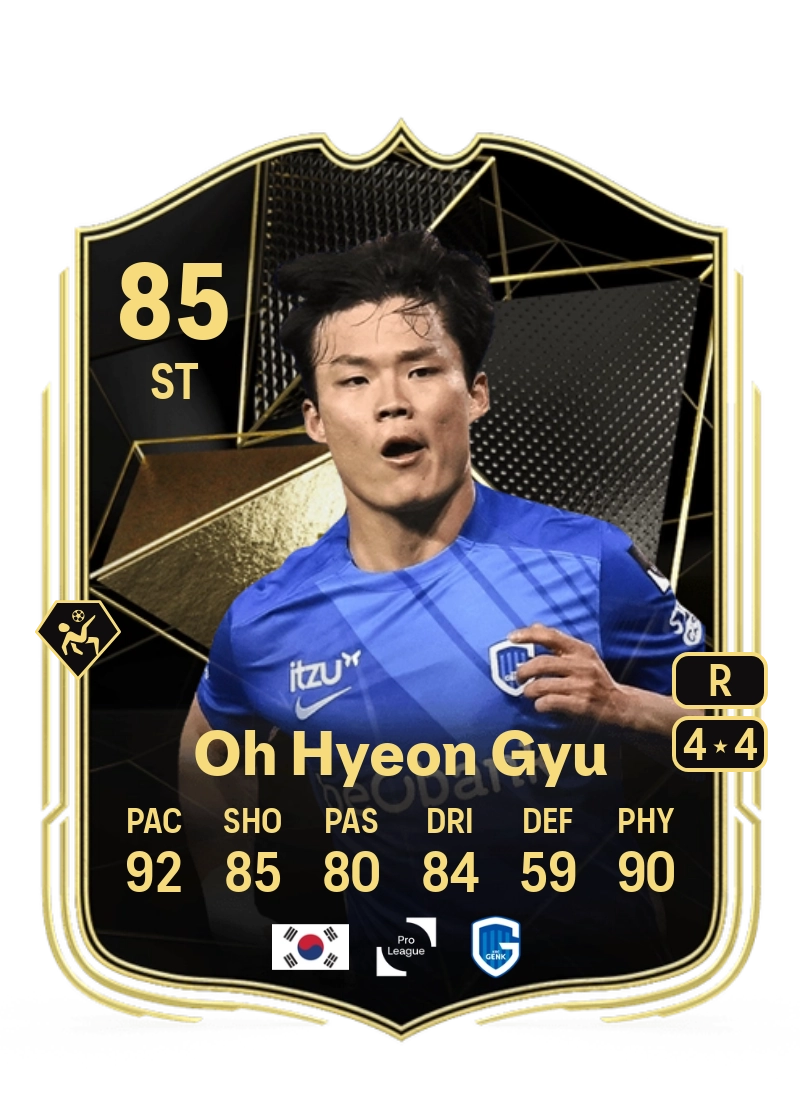 Oh Hyeon Gyu Team of the Week 85 Overall Rating