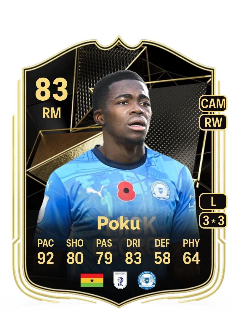 Kwame Poku Team of the Week 83 Overall Rating