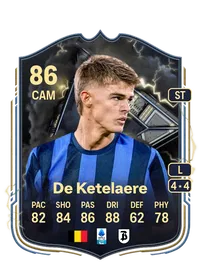 Charles De Ketelaere Thunderstruck 86 Overall Rating