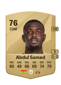 Salis Abdul Samed Common 76 Overall Rating