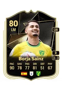 Borja Sainz Team of the Week 80 Overall Rating