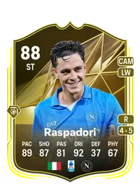 Giacomo Raspadori Squad Battles Mastery 88 Overall Rating