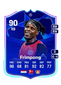 Jeremie Frimpong UCL Road to the Knockouts 90 Overall Rating