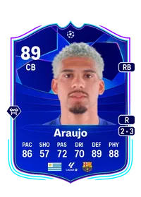 Ronald Araujo UCL Road to the Knockouts 89 Overall Rating