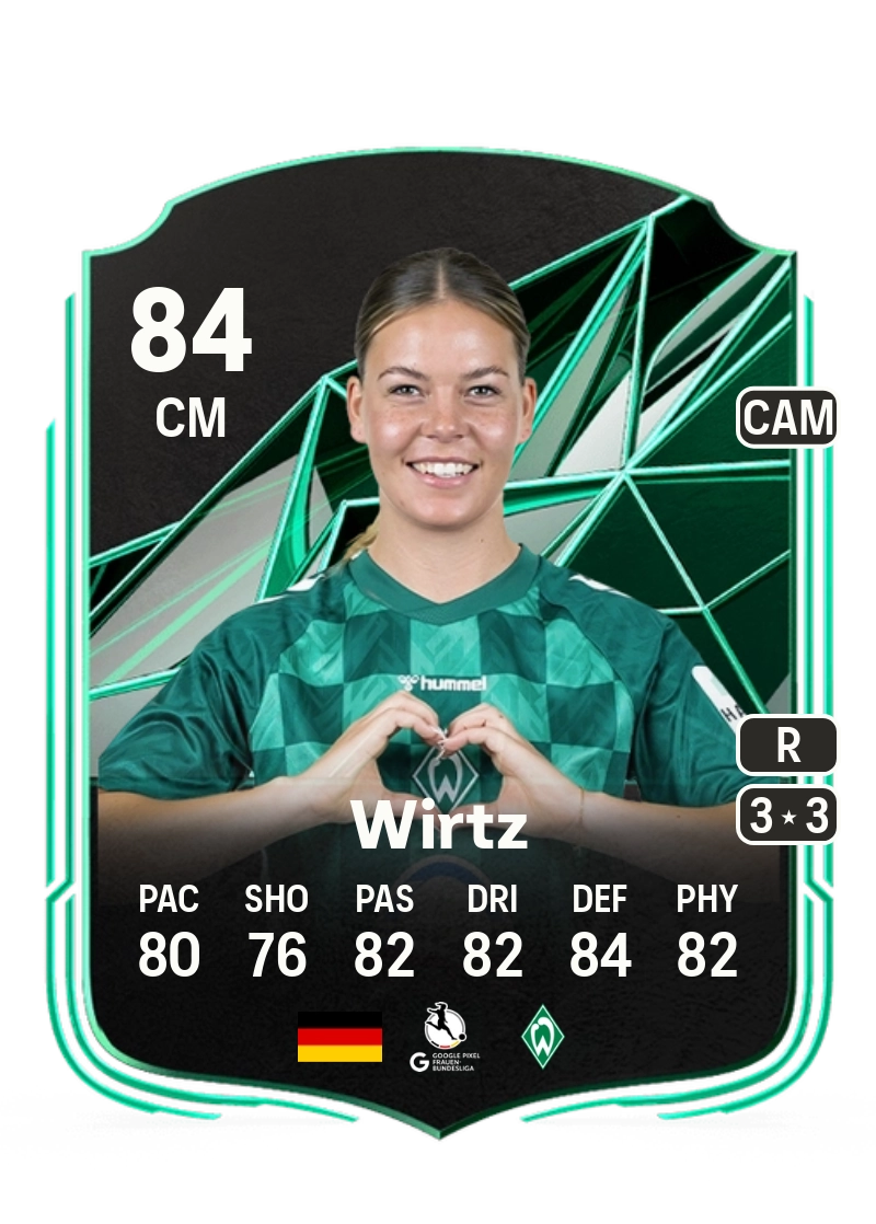Juliane Wirtz SQUAD FOUNDATIONS 84 Overall Rating