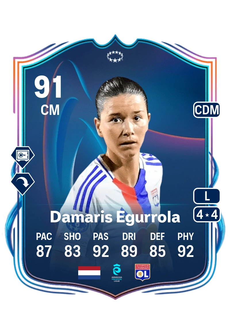 Damaris Egurrola UEFA Women's Champions League RTTF 91 Overall Rating