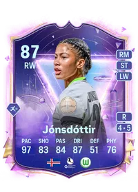 Sveindís Jane Jónsdóttir Future Stars 87 Overall Rating