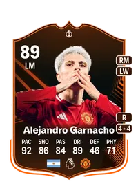 Alejandro Garnacho UEL Road to the Knockouts 89 Overall Rating