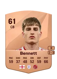 Rhys Bennett Common 61 Overall Rating