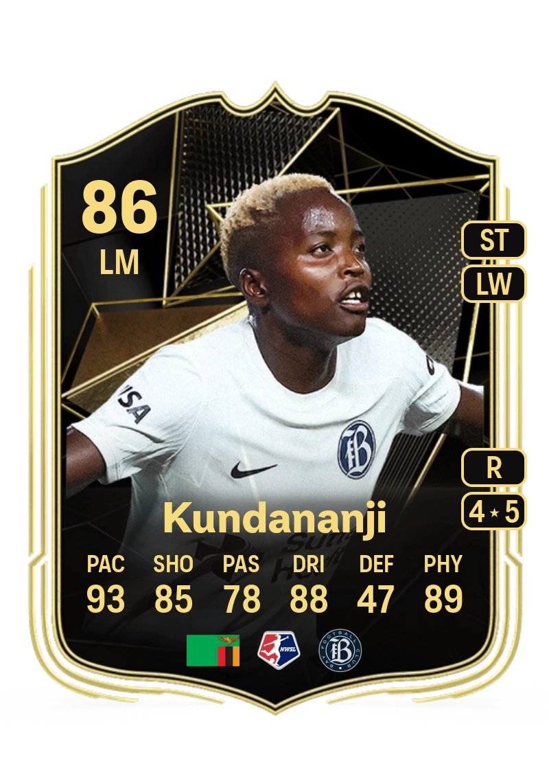 Racheal Kundananji Team of the Week 86 Overall Rating