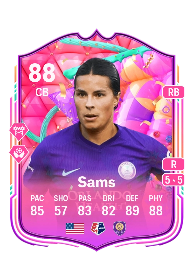 Emily Sams FUT Birthday 88 Overall Rating