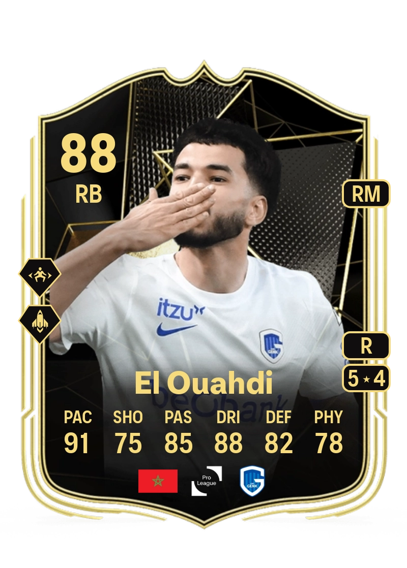 Zakaria El Ouahdi Team of the Week 88 Overall Rating