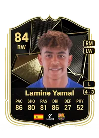 Lamine Yamal Team of the Week 84 Overall Rating