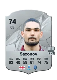 Saba Sazonov Rare 74 Overall Rating