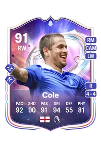 Joe Cole Fantasy FC Hero 91 Overall Rating