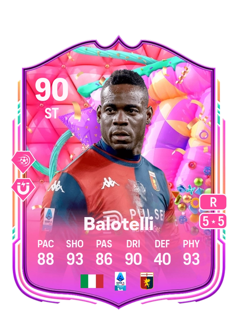 Mario Balotelli FUT Birthday 90 Overall Rating