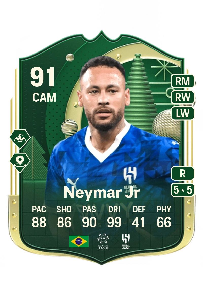 Neymar Jr Winter Wildcards 91 Overall Rating