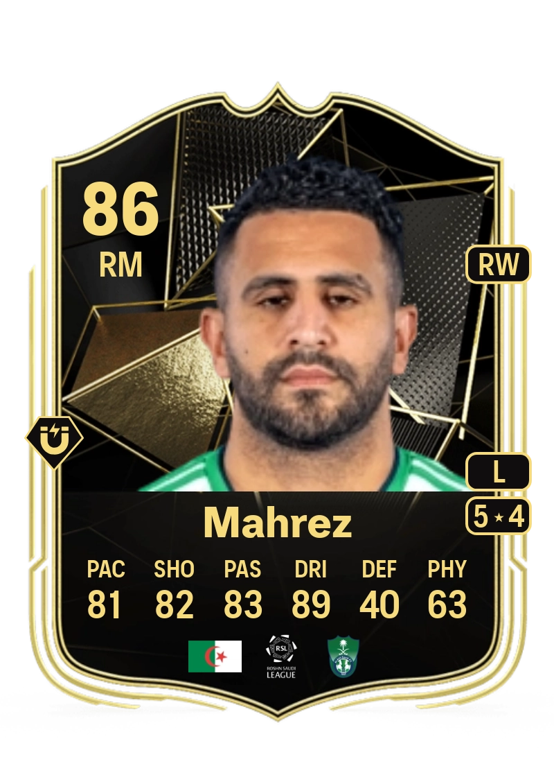 Riyad Mahrez Team of the Week 86 Overall Rating