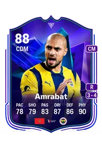 Sofyan Amrabat FC Pro Live 88 Overall Rating