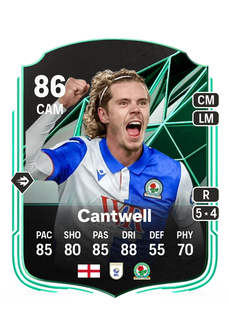Todd Cantwell SQUAD FOUNDATIONS 86 Overall Rating