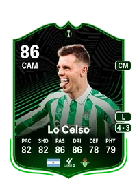 Giovani Lo Celso UECL Road to the Knockouts 86 Overall Rating