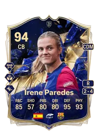 Irene Paredes Team of the Year 94 Overall Rating