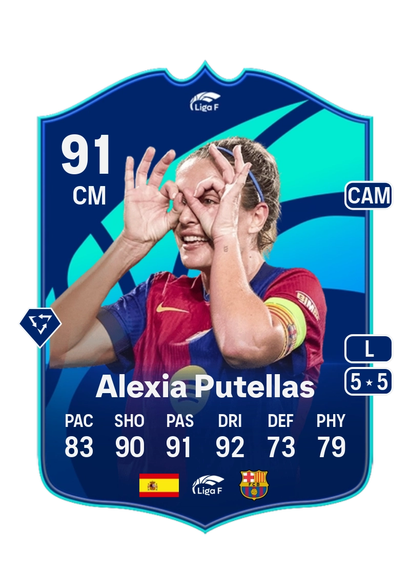 Alexia Putellas Liga F POTM 91 Overall Rating