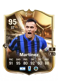 Lautaro Martínez Ballon d'Or 95 Overall Rating