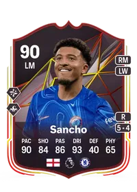 Jadon Sancho World Tour 90 Overall Rating