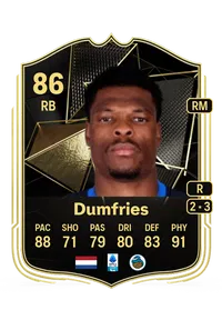 Denzel Dumfries Team of the Week 86 Overall Rating