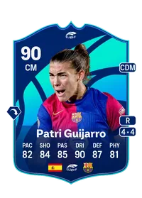 Patri Guijarro Liga F POTM 90 Overall Rating