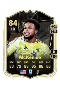 Weston McKennie Team of the Week 84 Overall Rating