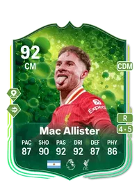 Alexis Mac Allister Grassroot Greats 92 Overall Rating