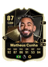 Matheus Cunha Team of the Week 87 Overall Rating