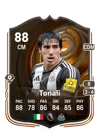 Sandro Tonali Ultimate Succession 88 Overall Rating