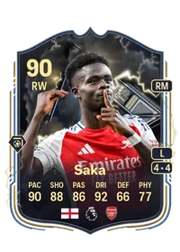 Bukayo Saka Thunderstruck 90 Overall Rating