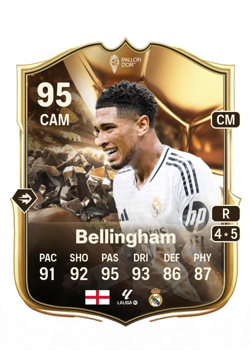 Jude Bellingham Ballon d'Or 95 Overall Rating