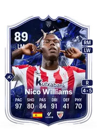 Nico Williams TOTY Honourable Mentions 89 Overall Rating