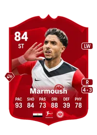 Omar Marmoush POTM Bundesliga 84 Overall Rating