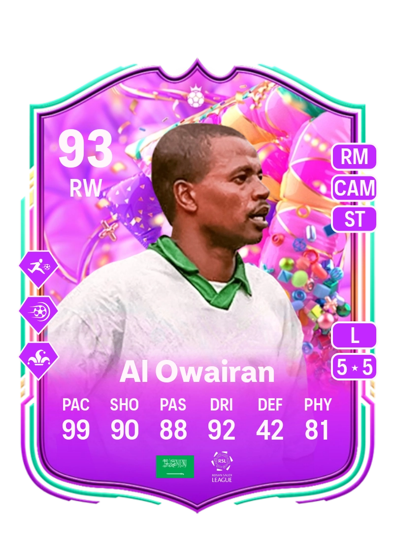 Saeed Al Owairan FUT Birthday Hero 93 Overall Rating