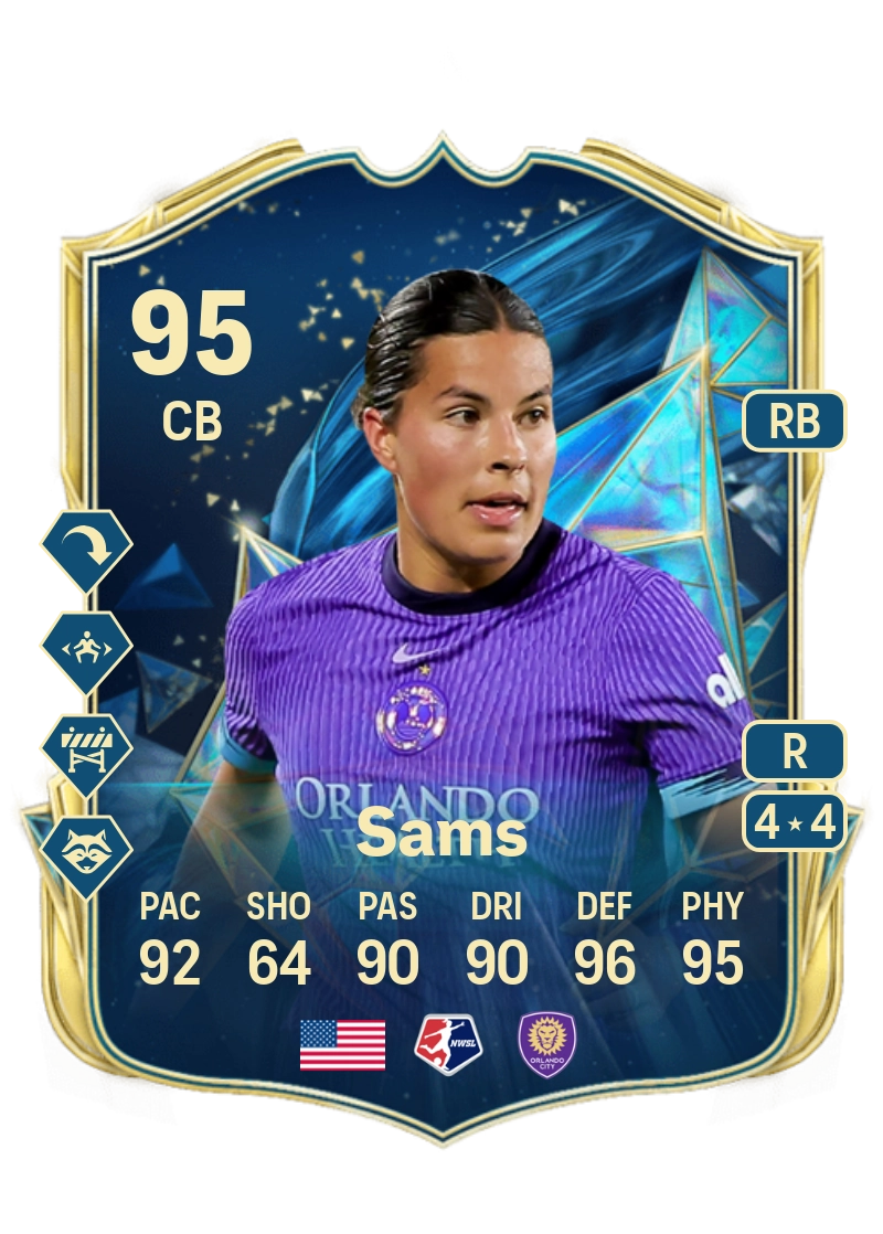 Emily Sams TEAM OF THE SEASON 95 Overall Rating