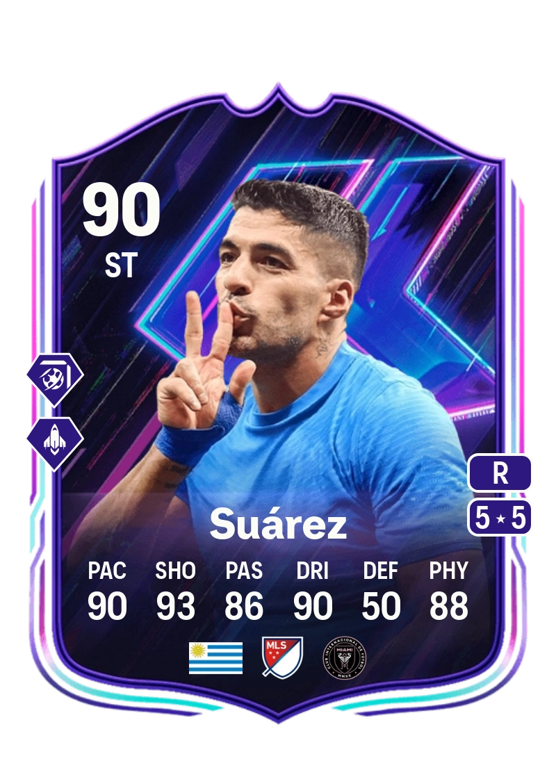 Luis Suárez Flashback Player 90 Overall Rating